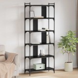 vidaXL Bibliotecă Stejar negru 76 x 32 x 192 cm Lemn compozit 882171
