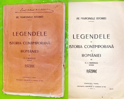 F912-I-Editie veche 1924-Pe Marginile Istoriei-Legendele in Istoria Contemporana foto