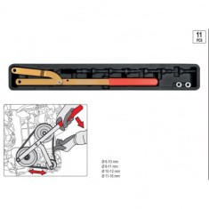 Dispozitiv reglabil pentru pinioane fulii sau intindere curea accesorii
