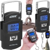 Cumpara ieftin C&acirc;ntar digital cu c&acirc;rlig VERKE 50 kg, afișaj LCD iluminat, precizie ridicată pentru bagaje, pachete și uz gospodăresc