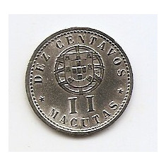 Angola 10 Centavos / 2 Macutas 1928 Copper-nickel, 19.5 mm KM-67
