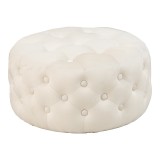 Cumpara ieftin Puf taburet Ferdia catifea crem 59x59x28.5 cm