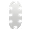 Oglinda cu lumini LED, 60x30 cm, sticla, oval