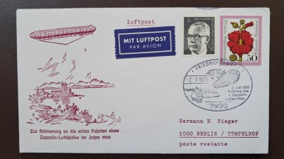 ZEPPELIN 1975 st.aniversara circ.retur PERFECTA foto