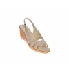 Sandale Dama Piele Naturala cu Platforma 7cm Elion S88BEJ Made in Romania, Marimi 35-41