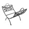 Suport lemne semineu, 52x36x45 cm GartenVIP DiyLine