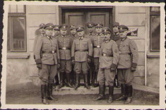 C2058 Ofiteri germani de politie Al Doilea Razboi Mondial poza veche foto