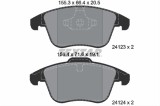 Set placute frana TEXTAR 2412301