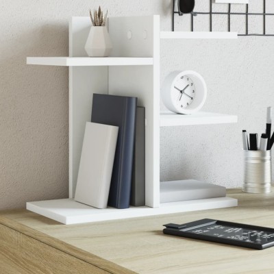 vidaXL Organizator de birou, alb, 42x21,5x42 cm, lemn prelucrat foto