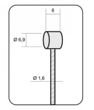 Cablu Frana Alligator MTB L-1700mm A 1,5 Slick