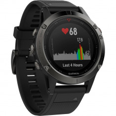 Ceas smartwatch Garmin Fenix 5, HR, GPS, Slate Gray foto