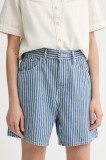 Levi&#039;s pantaloni scurți jeans HIGH BAGGY SHORT neted, high waist, A9311