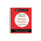 Brain Games - Merriam-Webster's Variety Puzzles Large Print: Anagrams, Crosswords, Cryptograms, Word Searches, and More!