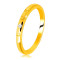 Inel din aur galben de 9K - inscripția &bdquo;LOVE&rdquo; cu zircon, suprafață netedă, 1,5 mm - Marime inel: 54