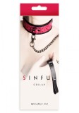 Zgarda cu lesa - SINFUL COLLAR PINK, NS Toys