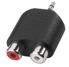 Adaptor Jack 2.5 - 2 x RCA mam Monacor NTA-106 foto