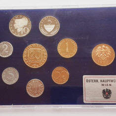 M01 Austria set monetarie 8 monede 1985 2 5 10 groschen 1 5 10 20 Schilling PF