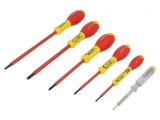 Kit Şurubelniţe Izolate 1kVAC Pozidriv Plată FATMAX 6 Bucăți