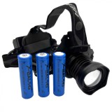 Lanterna Cap LED P70 Puternica, 1000 Lumeni, 250m, Zoom, Autonomie 7h, Aliaj Aluminiu, usoara 262g, IPX6
