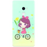 Husa silicon pentru Xiaomi Mi Mix 2, Girl And Bike