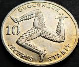 Cumpara ieftin Moneda exotica 10 PENCE - ISLE OF MAN, anul 1992 *cod 4976, Europa