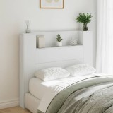 Cumpara ieftin Tăblie cu dulap și LED, alb, 120x16,5x103,5 cm