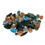Potpourri Decorativ, Ocean, Frunze și Fructe, Culoare Albastru și Maro, Capacitate 120g, Oem