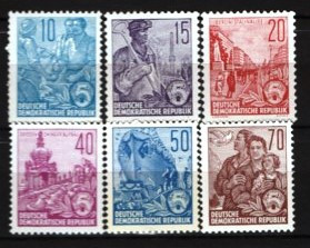 GERMANIA (DDR) 1955 &ndash; PLANUL CINCINAL. MESERII, SERIE NESTAMPILATA, F126