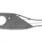 Grila bara Bmw 4/4 Gc (F32/F33/F36), 12.2013-, fata, Dreapta, partially opened; cu gaura proiector