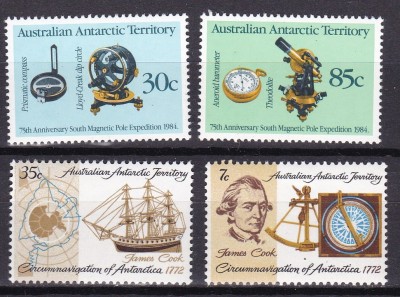 AAT 1972/1984 instrumente navigatie expeditii MI 21-22/61-62 MNH foto