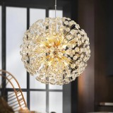 Candelabru din cristal MINUET, 9x G9, &Oslash;50 cm, auriu lucios, inaltime reglabila