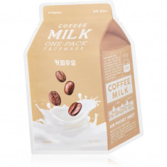 A’pieu One-Pack Milk Mask Coffee Masca hidratanta cu efect revitalizant sub forma de foaie 21 g