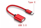 Cablu OTG USB type C la USB 3.0 Rosu