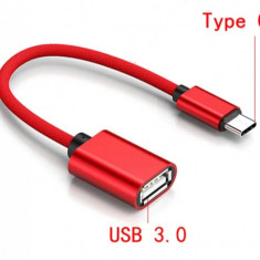 Cablu OTG USB type C la USB 3.0 Rosu