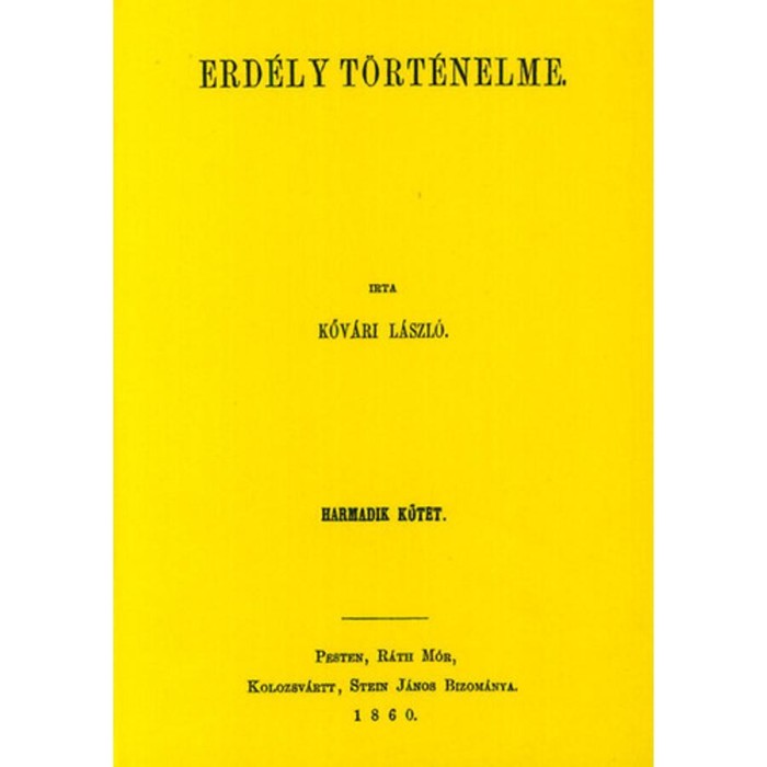Erd&eacute;ly t&ouml;rt&eacute;nelme III. - Kőv&aacute;ri L&aacute;szl&oacute;