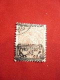 Timbru 4ch Posta Persana 1902 supratipar Provisoire 1319 stampilat