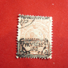 Timbru 4ch Posta Persana 1902 supratipar Provisoire 1319 stampilat