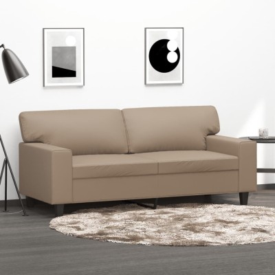Gossi canapea cu 2 locuri, cappuccino, 140 cm, piele ecologica foto