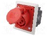 Conector alimentare AC, IEC 60309, IP44, 16A, 400V AC, 4 pini, PCE - 414-6PKR