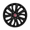 Set 4 capace roti 15 inchi (R15) compatibile FIAT, Model - 345 Black, Autohelix MSA