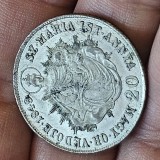 Ungaria 20 Krajczar 1848 KB , argint , detalii