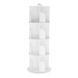 Cumpara ieftin Raft pivotant 4 polite mdf alb Erion 50.5x50.5x127 cm