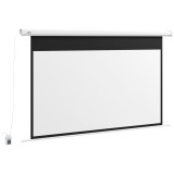 Ecran de Proiectie Motorizat de 84 de inci, 4K HD 16:9, cu Doua Telecomenzi pentru Interior/Exterior 215x8x140cm HOMCOM | Aosom Romania
