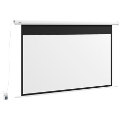 Ecran de Proiectie Motorizat de 84 de inci, 4K HD 16:9, cu Doua Telecomenzi pentru Interior/Exterior 215x8x140cm HOMCOM | Aosom Romania
