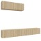 Set dulap TV, 3 piese, stejar sonoma, lemn prelucrat
