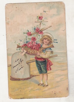 bnk cp Felicitare - 1908 - uzata foto