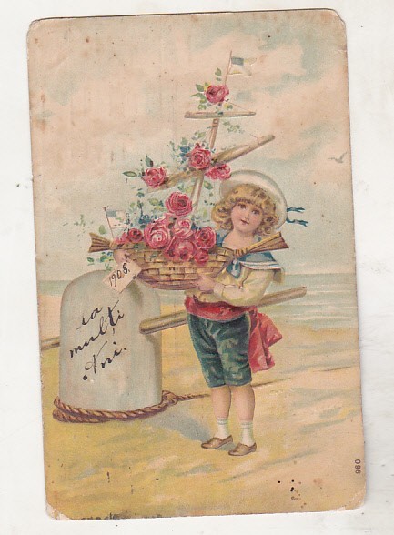 bnk cp Felicitare - 1908 - uzata
