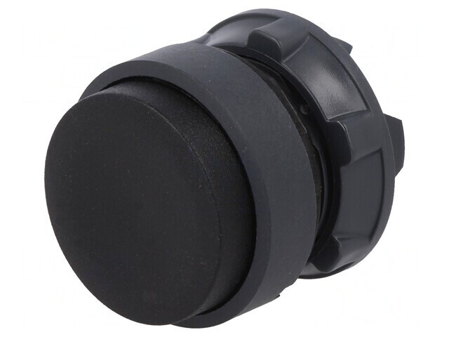 Comutator cu apăsare 22mm negru