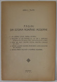 PAGINI DIN ISTORIA ROMANIEI MODERNE de IOAN C. FILITTI , 1935