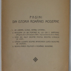 PAGINI DIN ISTORIA ROMANIEI MODERNE de IOAN C. FILITTI , 1935